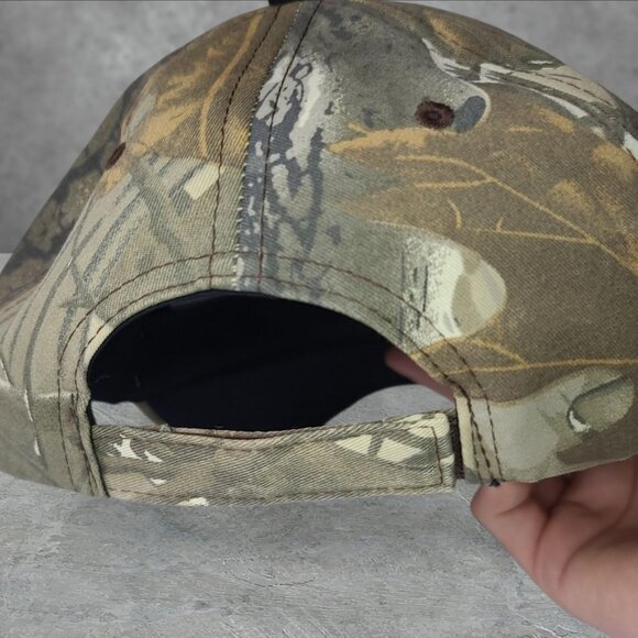 'Turtle' realtree/black camouflage flames strapback hat - Picture 2 of 3